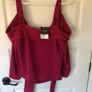 Topshop Cold Shoulder Top